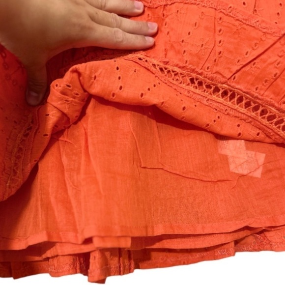 NWT Women’s Eyelet Crop Top and Pep Hem Mini Skirt Matching Set Sz 4 - Picture 6 of 6